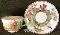 Ensemble De Chasse Aux Renards De Quatre Wedgwood Cup Et Saucer