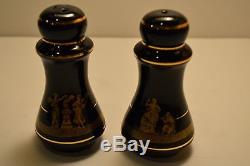 Ensemble De Thé Au Café Noir Marocain 24 Karat Gold - Vintage