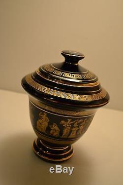 Ensemble De Thé Au Café Noir Marocain 24 Karat Gold - Vintage