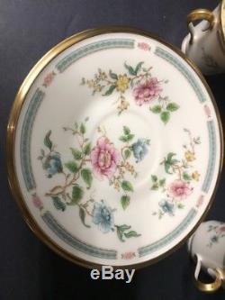 Ensemble Thé Et Café Vtg Lenox Morning Blossom Gold Trim 12