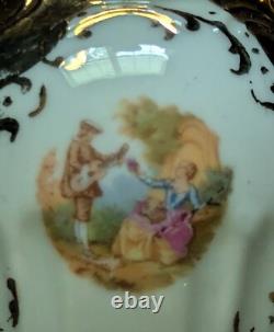 Ensemble Vintage Fragonard Design Service à Thé et Café en Or 24 Carats