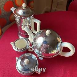 Ensemble Vintage Heatmaster, théière, cafetière et sucrier, couvercles isolants