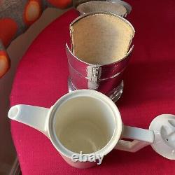 Ensemble Vintage Heatmaster, théière, cafetière et sucrier, couvercles isolants