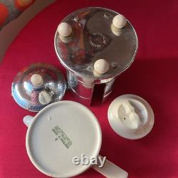 Ensemble Vintage Heatmaster, théière, cafetière et sucrier, couvercles isolants