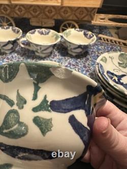 Ensemble Vintage de 11 Pièces Morning Glory d'Emma Bridgewater : Cafetière, Tasses à Thé, Soucoupes