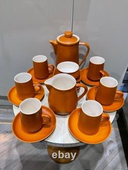 Ensemble à café 21 pièces pot à café honiton rouillé tasses soucoupes pichet à lait sucrier vintage