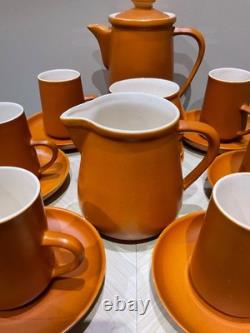 Ensemble à café 21 pièces pot à café honiton rouillé tasses soucoupes pichet à lait sucrier vintage