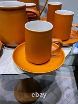 Ensemble à café 21 pièces pot à café honiton rouillé tasses soucoupes pichet à lait sucrier vintage