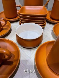 Ensemble à café 21 pièces pot à café honiton rouillé tasses soucoupes pichet à lait sucrier vintage