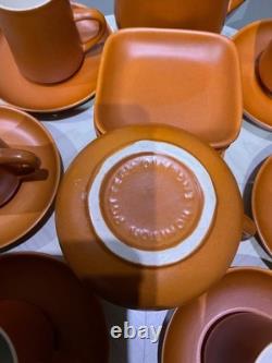 Ensemble à café 21 pièces pot à café honiton rouillé tasses soucoupes pichet à lait sucrier vintage