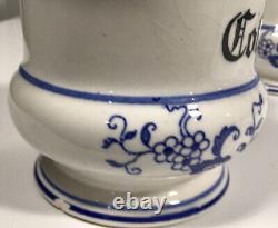 Ensemble à café Arnart Blue Onion 8 pièces vintage des années 1950 rare Japon