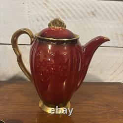 Ensemble à café Carlton Ware Rouge Royale Vintage Angleterre Tasses à café en demi-tasse Rouge Or