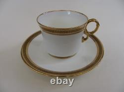 Ensemble à café Cauldon vintage design clé grecque 9 tasses et sous-tasses cruches à lait et à crème