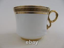 Ensemble à café Cauldon vintage design clé grecque 9 tasses et sous-tasses cruches à lait et à crème