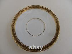 Ensemble à café Cauldon vintage design clé grecque 9 tasses et sous-tasses cruches à lait et à crème