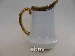 Ensemble à café Cauldon vintage design clé grecque 9 tasses et sous-tasses cruches à lait et à crème