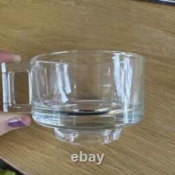 Ensemble à café Fidenza vetraria ARNO. Ensemble de café en verre italien vintage avec boîte d'origine.