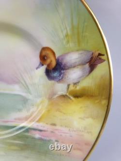 Ensemble à café Minton Game Birds. Peint à la main, signé. 6 x tasses et soucoupes. VTG