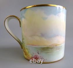 Ensemble à café Minton Game Birds. Peint à la main, signé. 6 x tasses et soucoupes. VTG