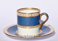 Ensemble à café Rare Vintage Wedgwood ULANDER en bleu poudré pour 4 personnes - Pot/Crème/Sucre/Duos