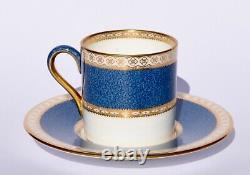 Ensemble à café Rare Vintage Wedgwood ULANDER en bleu poudré pour 4 personnes - Pot/Crème/Sucre/Duos