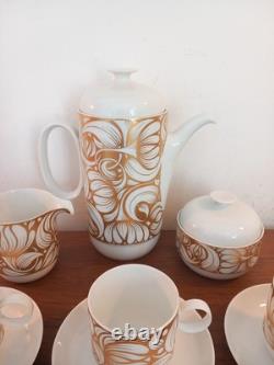 Ensemble à café Rosenthal vintage : cafetière, crémier, sucre, tasses et soucoupes