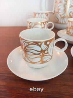 Ensemble à café Rosenthal vintage : cafetière, crémier, sucre, tasses et soucoupes