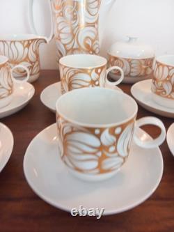 Ensemble à café Rosenthal vintage : cafetière, crémier, sucre, tasses et soucoupes