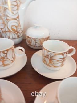 Ensemble à café Rosenthal vintage : cafetière, crémier, sucre, tasses et soucoupes