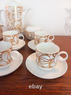 Ensemble à café Rosenthal vintage : cafetière, crémier, sucre, tasses et soucoupes