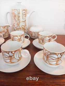 Ensemble à café Rosenthal vintage : cafetière, crémier, sucre, tasses et soucoupes