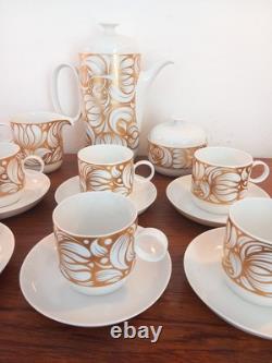 Ensemble à café Rosenthal vintage : cafetière, crémier, sucre, tasses et soucoupes