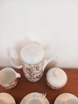 Ensemble à café Rosenthal vintage : cafetière, crémier, sucre, tasses et soucoupes