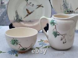 Ensemble à café Royal Doulton The Coppice vintage antique Pot à café Pichet à lait Faisan 1942