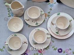 Ensemble à café Royal Doulton The Coppice vintage antique Pot à café Pichet à lait Faisan 1942