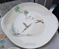 Ensemble à café Royal Doulton The Coppice vintage antique Pot à café Pichet à lait Faisan 1942