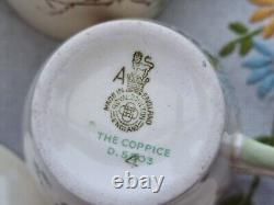 Ensemble à café Royal Doulton The Coppice vintage antique Pot à café Pichet à lait Faisan 1942