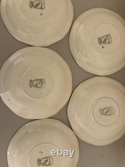 Ensemble à café Vintage Coronet Ware Parrott & Co Angleterre 5 tasses Pagode Chinoiserie