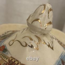 Ensemble à café Vintage Coronet Ware Parrott & Co Angleterre 5 tasses Pagode Chinoiserie