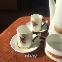 Ensemble à café Vintage Royal Doulton Reynard Le Renard pour 4 personnes Excellent État