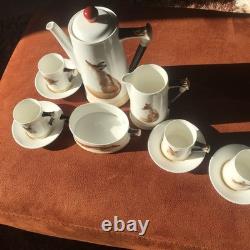 Ensemble à café Vintage Royal Doulton Reynard Le Renard pour 4 personnes Excellent État