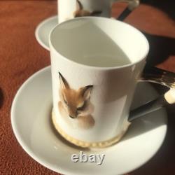 Ensemble à café Vintage Royal Doulton Reynard Le Renard pour 4 personnes Excellent État