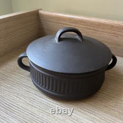 Ensemble à café en chocolat flûté en flamestone brun foncé Vintage Dansk Danemark