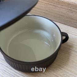 Ensemble à café en chocolat flûté en flamestone brun foncé Vintage Dansk Danemark