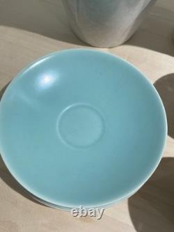 Ensemble à café en faïence Poole vintage bicolore des années 1950-1960