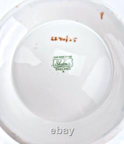 Ensemble à café en porcelaine fine Shelley vintage de 13 pièces avec motif floral chintz, fabriqué en Angleterre, en très bon état.