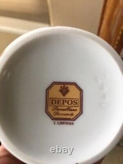 Ensemble à café en porcelaine vintage or T. Limoges