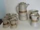 Ensemble à Café En Poterie Vintage Rétro Des Années 1970, 15 Pièces, Fait Main, Poterie Artistique