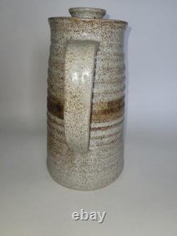 Ensemble à café en poterie vintage rétro des années 1970, 15 pièces, fait main, poterie artistique