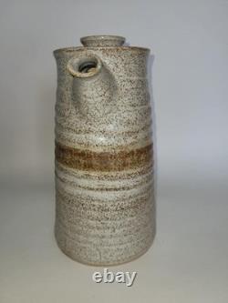 Ensemble à café en poterie vintage rétro des années 1970, 15 pièces, fait main, poterie artistique